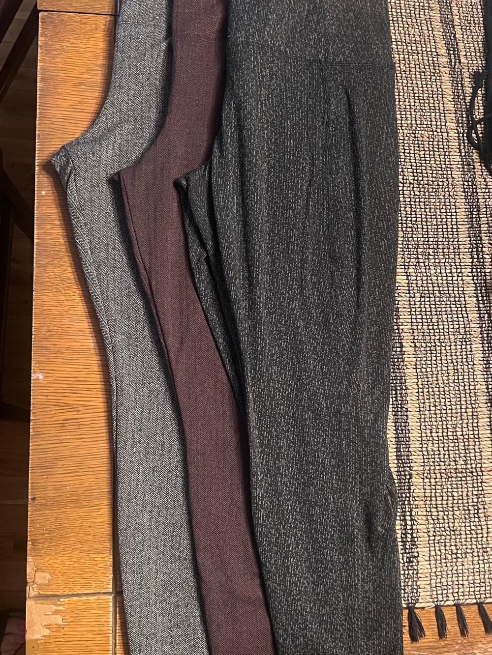Athleta Trio Delancey Leggings in Gray, Charcoal & Brown